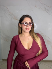 Maglia V con guantino