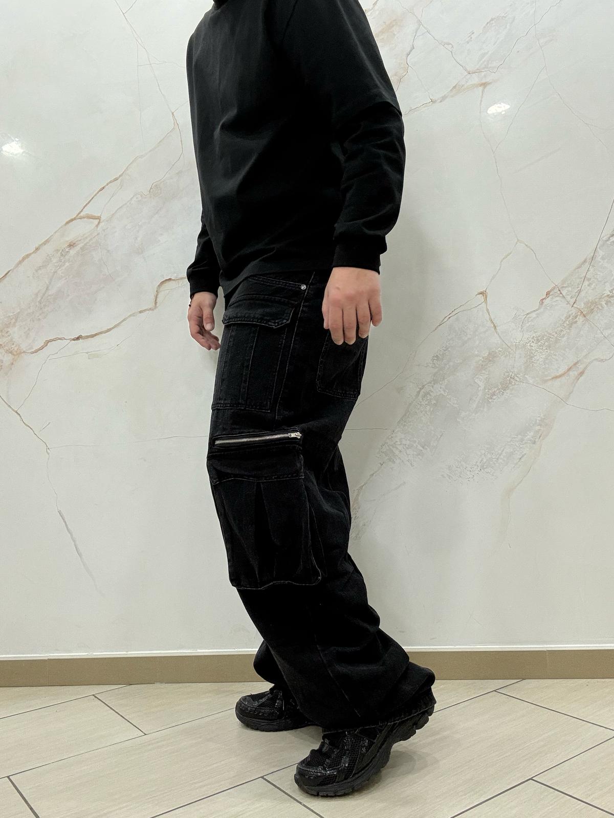 Jeans cargo nero